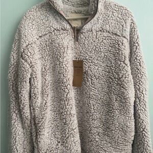 Women’s Sherpa Quarter-Zip Sweater - Cream